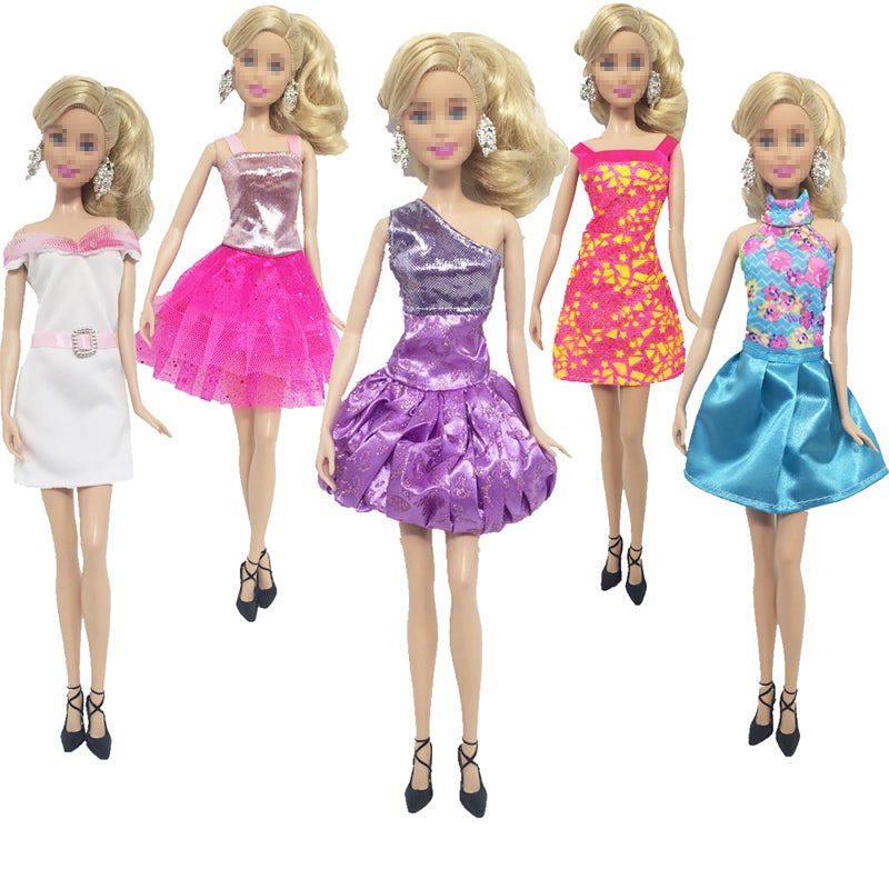 SOTOGO 56 Pieces Doll Clothes and Accessories for 11.5 Inch Dolls Clothes Different Occasions Include 20 Sets Handmade Doll Dresses/Casual Clothings/Swimsuit/Sportswear and 18 Pairs Shoes - Image 4